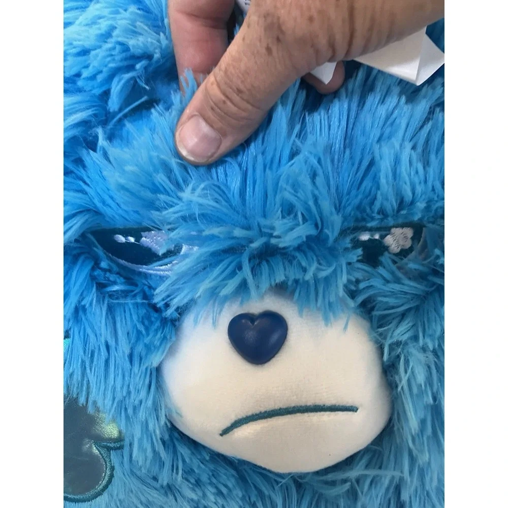 NEW Y2K The Care Bears Blue Grumpy Bear Head Easter Basket Plush Toy NWT Jumbo